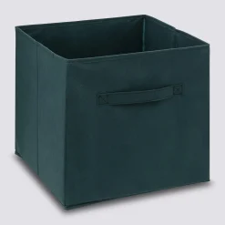 Panier tissu 31x31 cm, Bleu pétrole