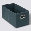 Panier tissu 15x31 cm, Bleu pétrole