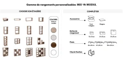Panier tissu 15x31 cm, Bleu pétrole