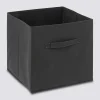 Panier tissu 31x31 cm, Gris anthracite