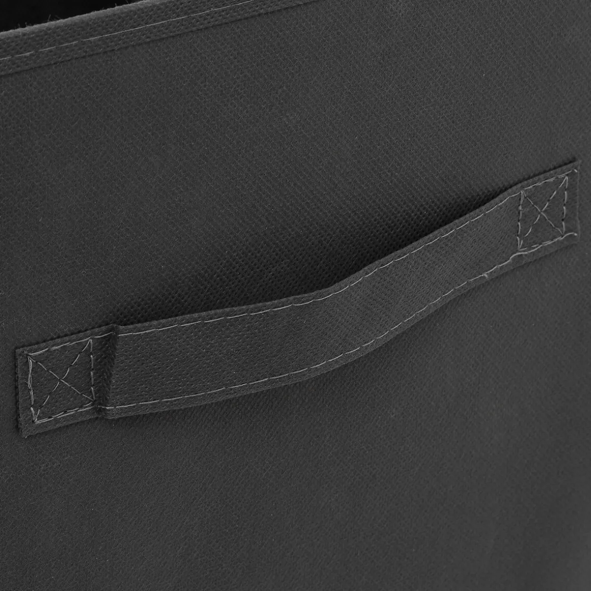 Panier tissu 31x31 cm, Gris anthracite