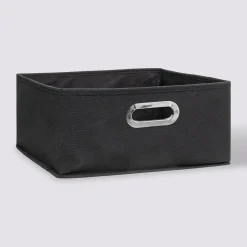 Panier tissu 31x15 cm, Gris anthracite