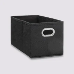 Panier tissu 15x31 cm, Gris anthracite