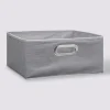 Panier tissu 31x15 cm, Gris clair chiné