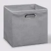 Panier tissu 31x31 cm, Gris clair chiné