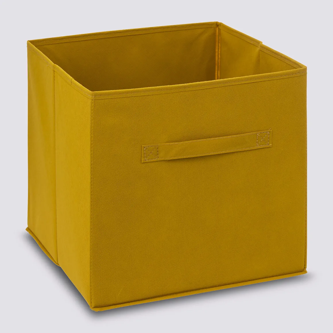 Panier tissu 31x31 cm, Jaune moutarde