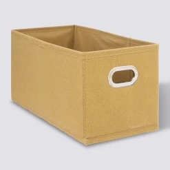 Panier tissu 15x31 cm, Jaune moutarde