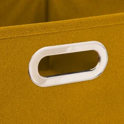 Panier tissu 31x15 cm, Jaune moutarde