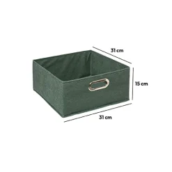 Panier tissu 31x15 cm, Vert Kaki