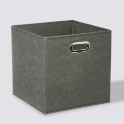 Panier tissu 31x31 cm, Vert Kaki