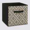 Panier tissu 31x31cm, motif noir/blanc