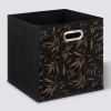 Panier tissu 31x31cm, Noir avec motifs
