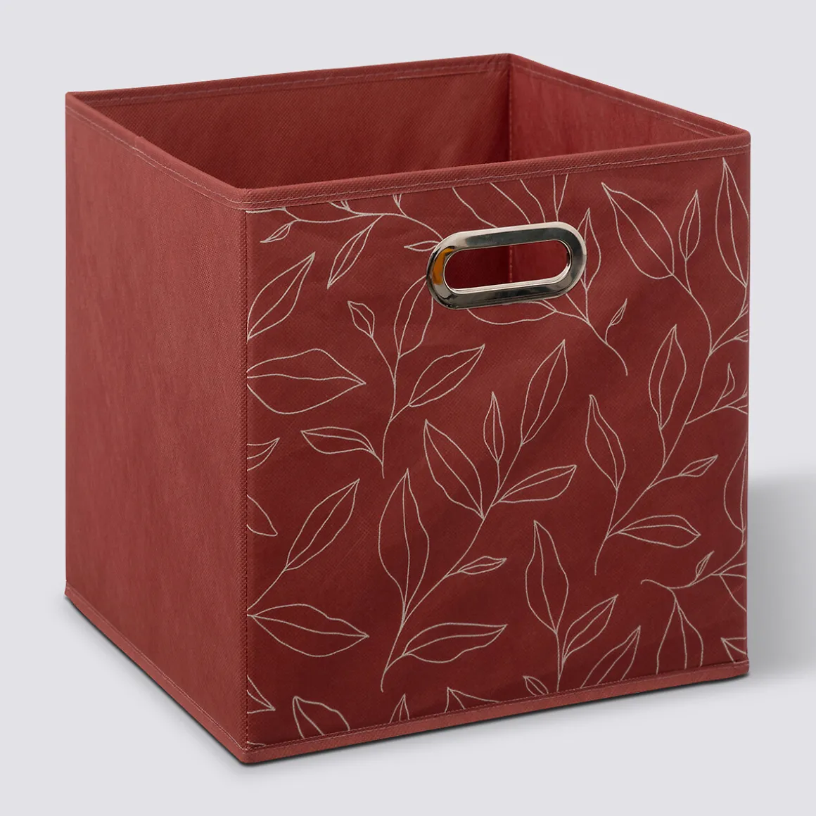 Panier tissu 31x31cm, Rouge avec motifs