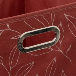 Panier tissu 31x31cm, Rouge avec motifs