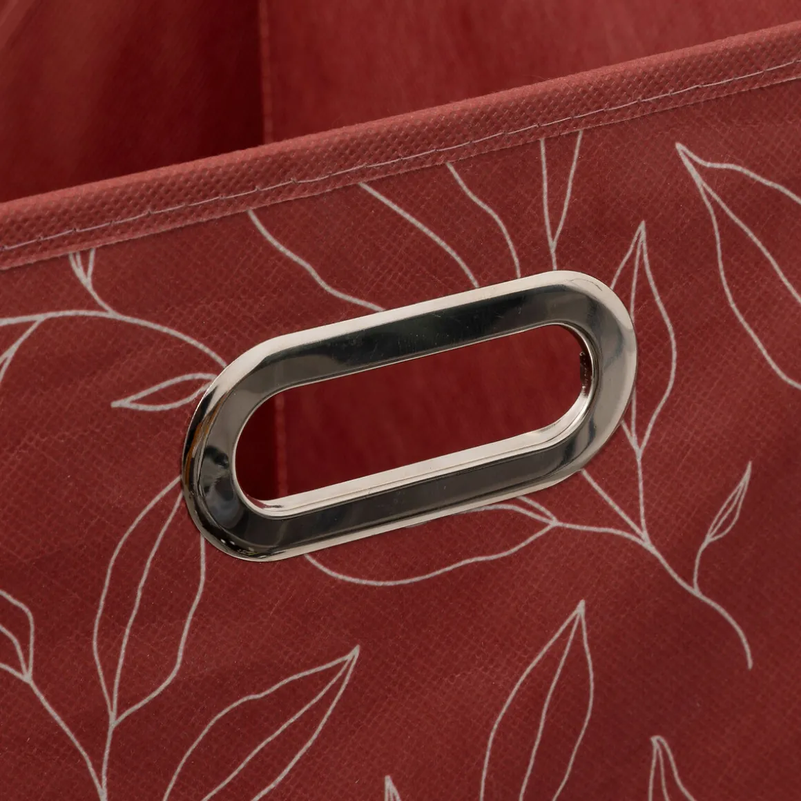 Panier tissu 31x31cm, Rouge avec motifs