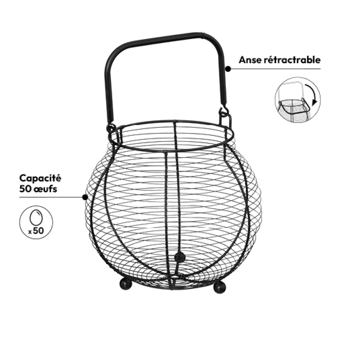 Panier 艙ufs x55 métal, 23 cm