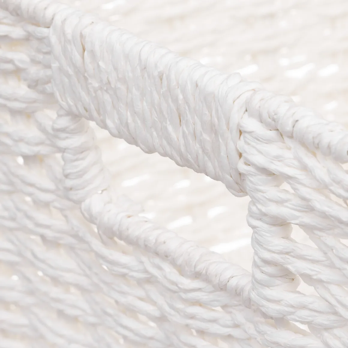 Panier vannerie 31x15cm, Blanc