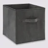 Panier velours 31x31 cm, Gris anthracite