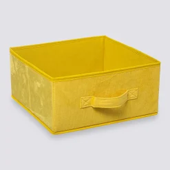 Panier velours 31x15 cm, Jaune