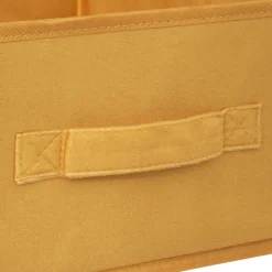 Panier velours 31x15 cm, Jaune