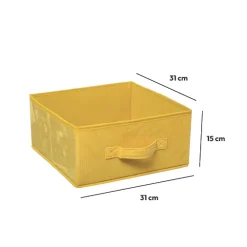 Panier velours 31x15 cm, Jaune