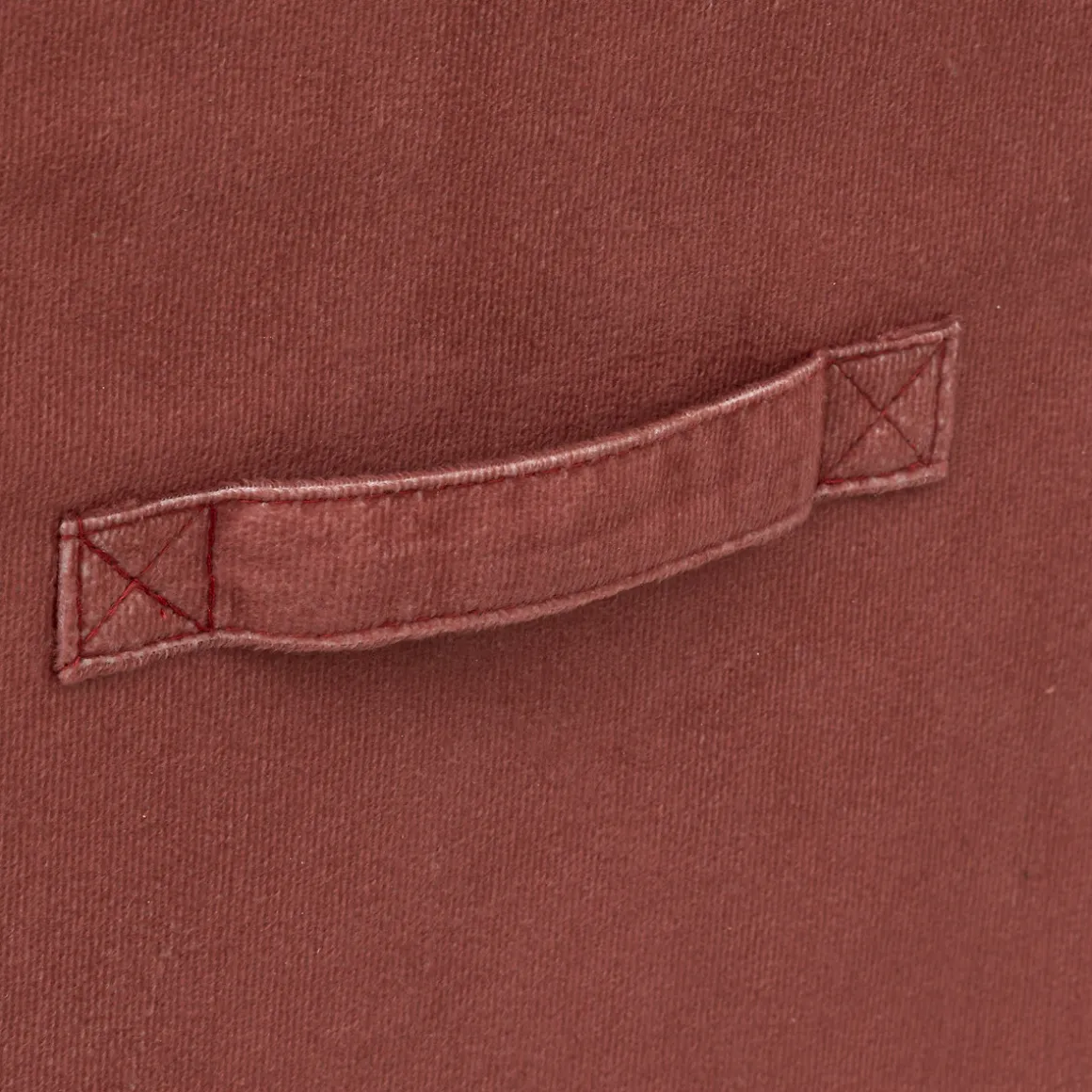 Panier velours 31x31 cm, Terre de sienne