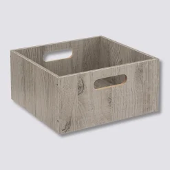 Panier 31x15 cm, Effet chêne gris