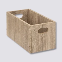 Panier 15x31cm, Effet chêne naturel
