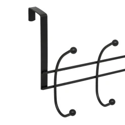 Patère 4 têtes acier, Noir