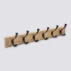 Patère 6 têtes bois/métal