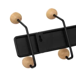 Patère 10 têtes bois/métal
