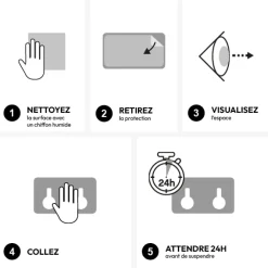 Patère adhésive 2 têtes