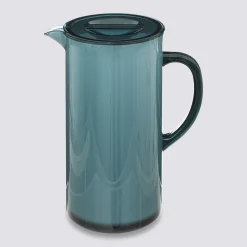 Pichet avec couvercle, Bleu pétrole