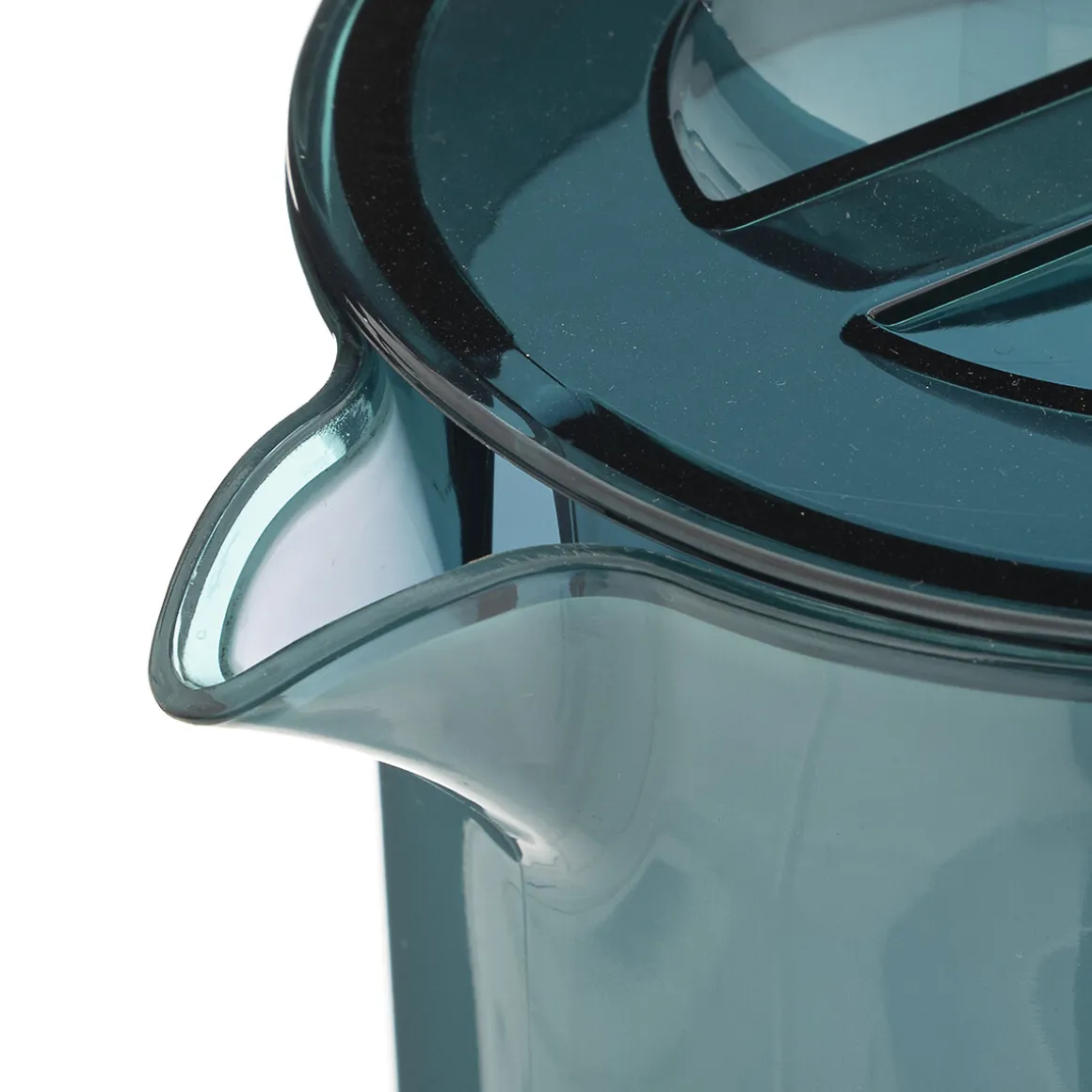 Pichet avec couvercle, Bleu pétrole