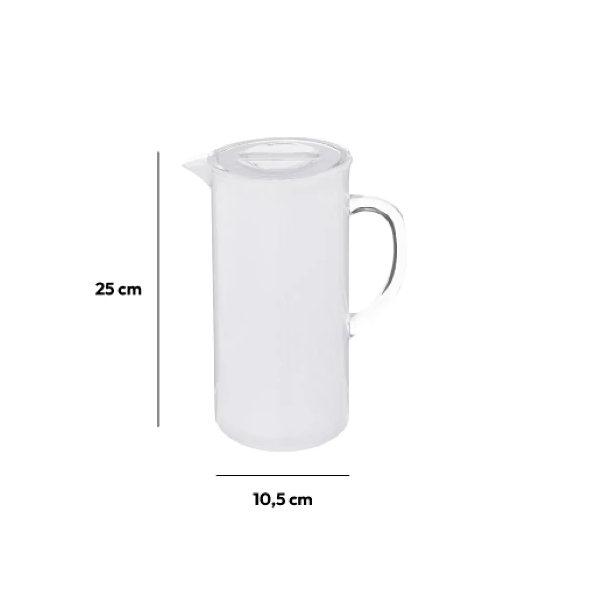 Pichet avec couvercle 1,95L, Blanc