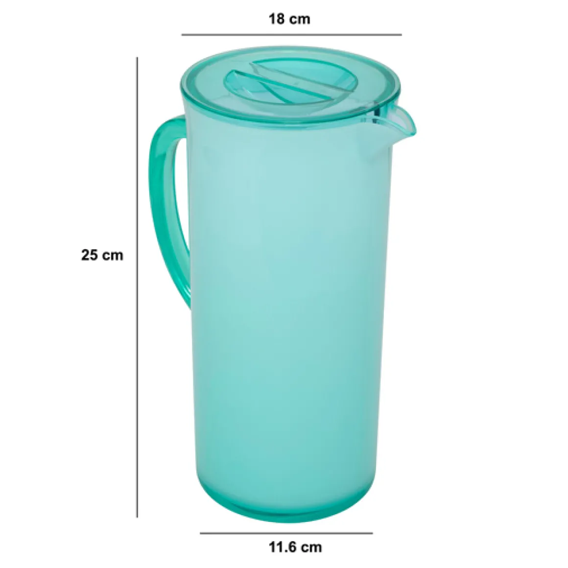 Pichet avec couvercle 2L, Vert menthe