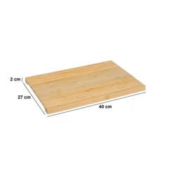Planche à découper avec rainures, 40x27cm, Bambou