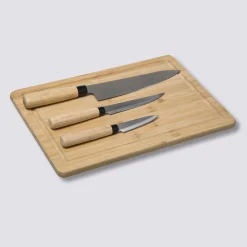Planche à découper et couteaux, Bambou
