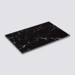 Planche à découper verre 30x20 cm, Noir effet marbre