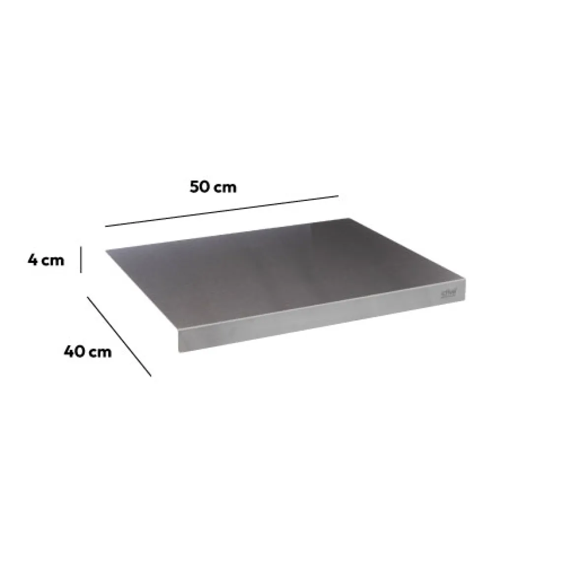 Planche à pétrir inox 50x40cm