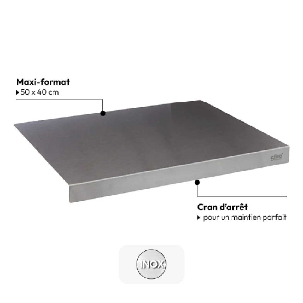 Planche à pétrir inox 50x40cm