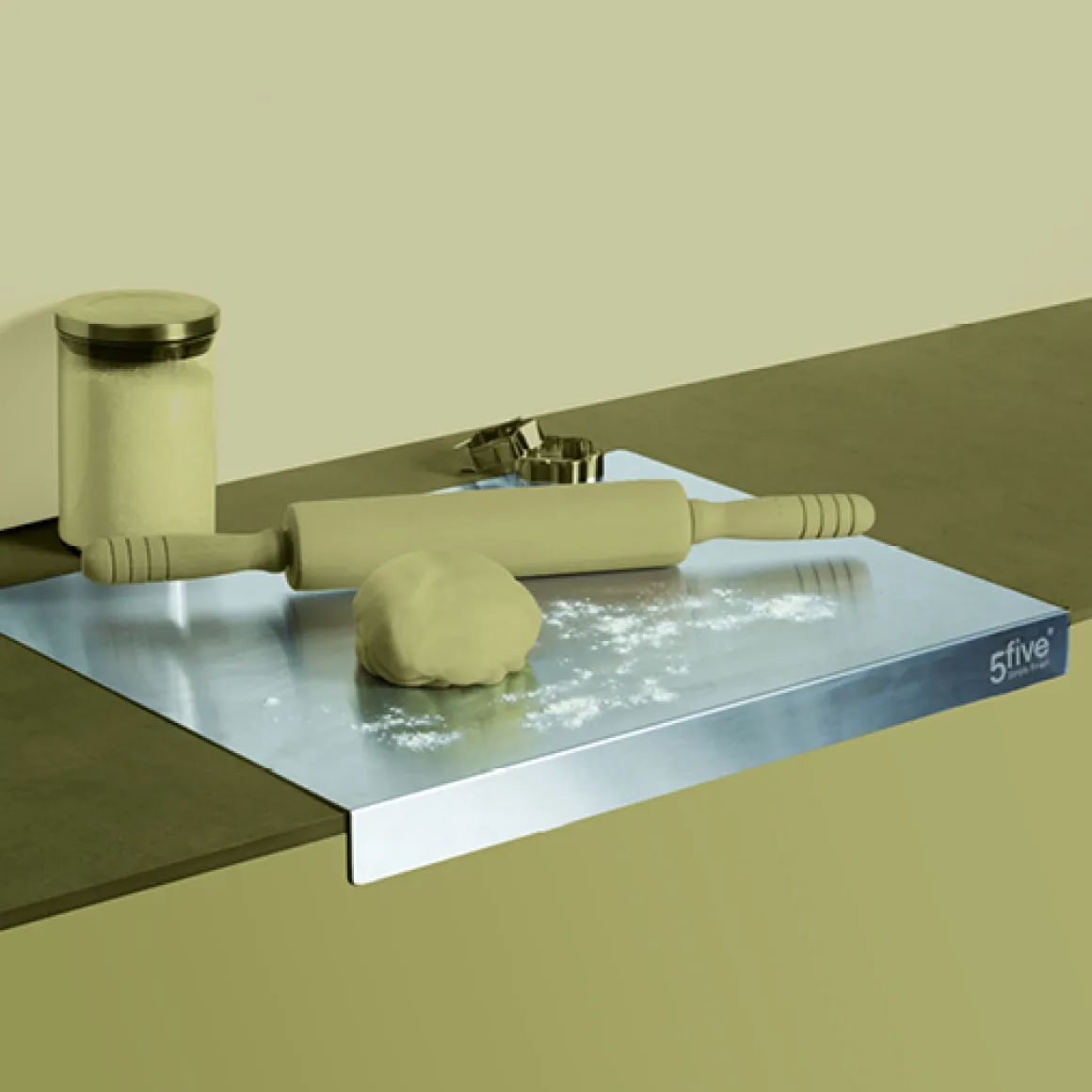 Planche à pétrir inox 50x40cm