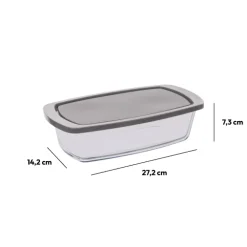 Plat à cake avec couvercle 27x14cm