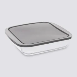 Plat carré avec couvercle 22cm