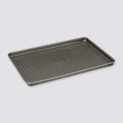 Plat cuisson rectangle perforé 39x27cm