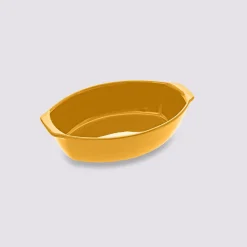 Plat ovale 28x17cm, Jaune