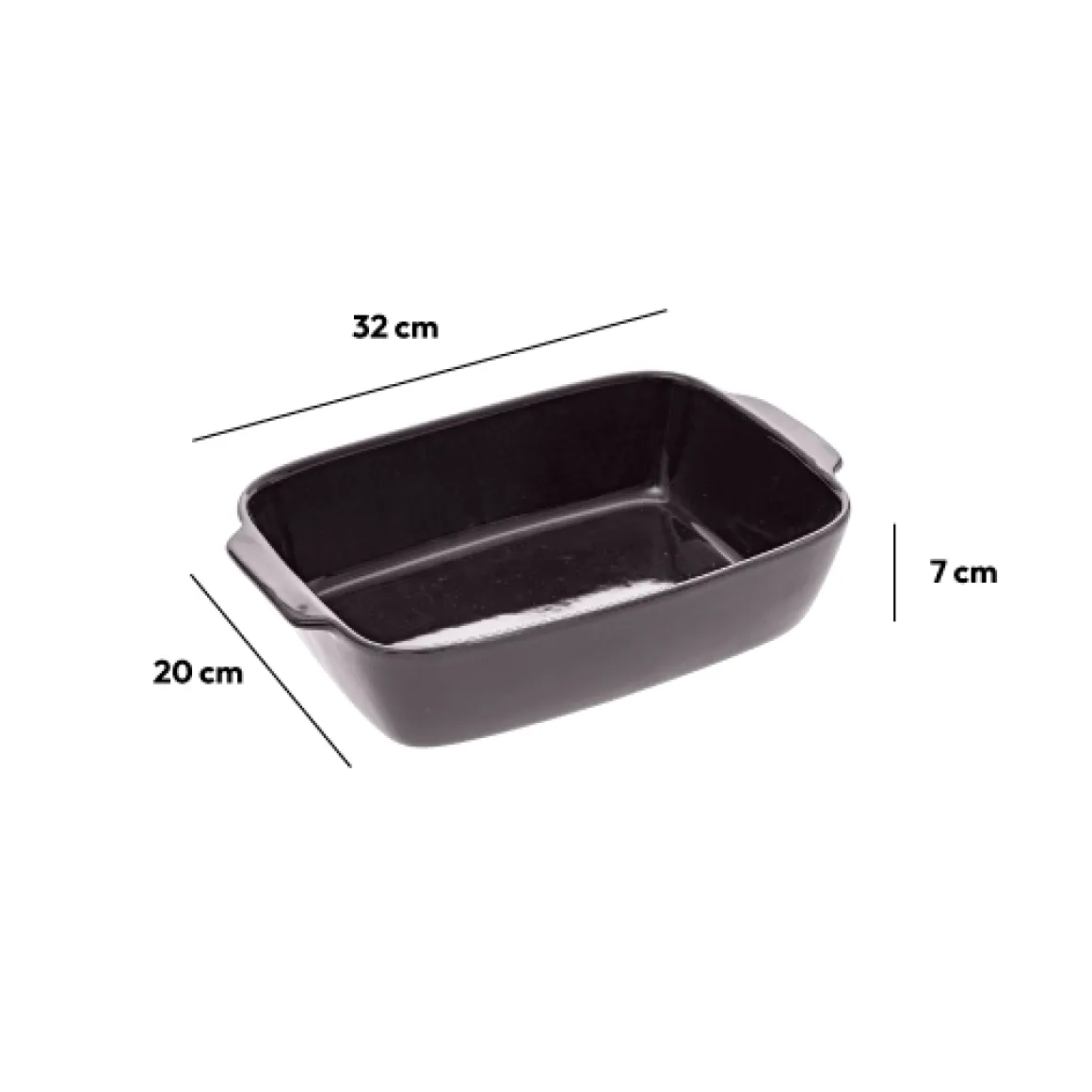 Plat rectangulaire 32x20cm, Gris