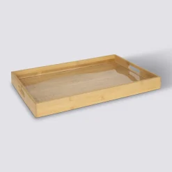 Plateau avec poignées 46x30 cm, Bambou