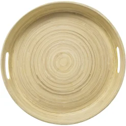 Plateau bambou 42cm, Jaune moutarde