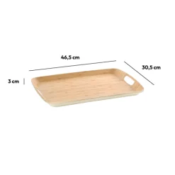 Plateau 46x31cm, Effet bambou